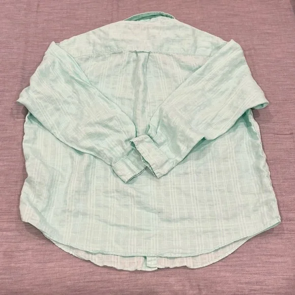 Caribbean Green Casual Button Down Shirt Lightweight Size 2XBIG - Picture 2 of 5